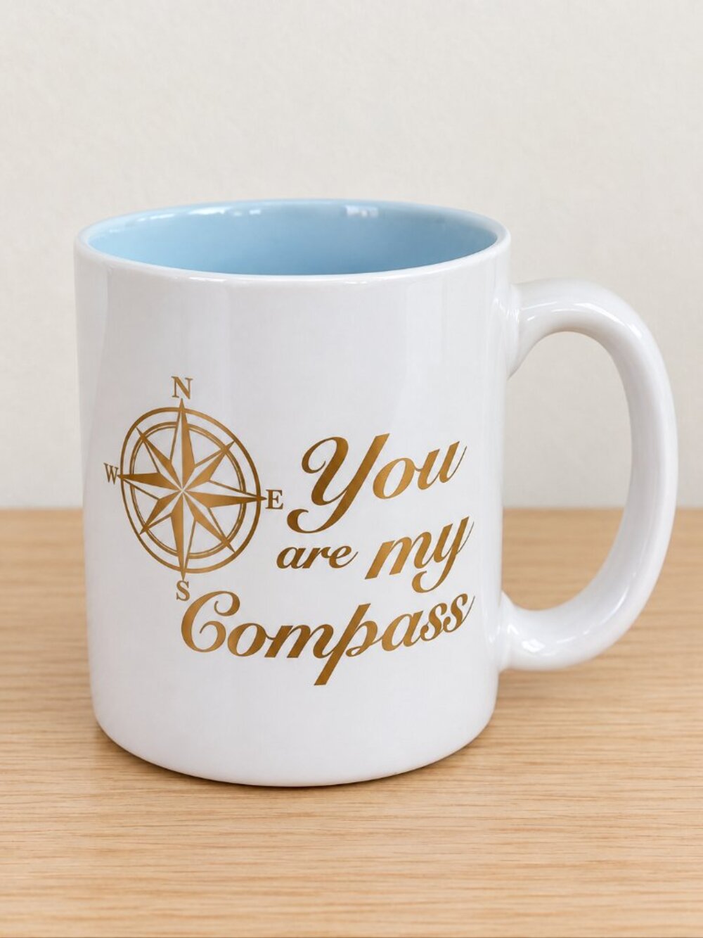 10 Strawberry Street Compass Mug You Are My Compass Gold Nautical Valentine